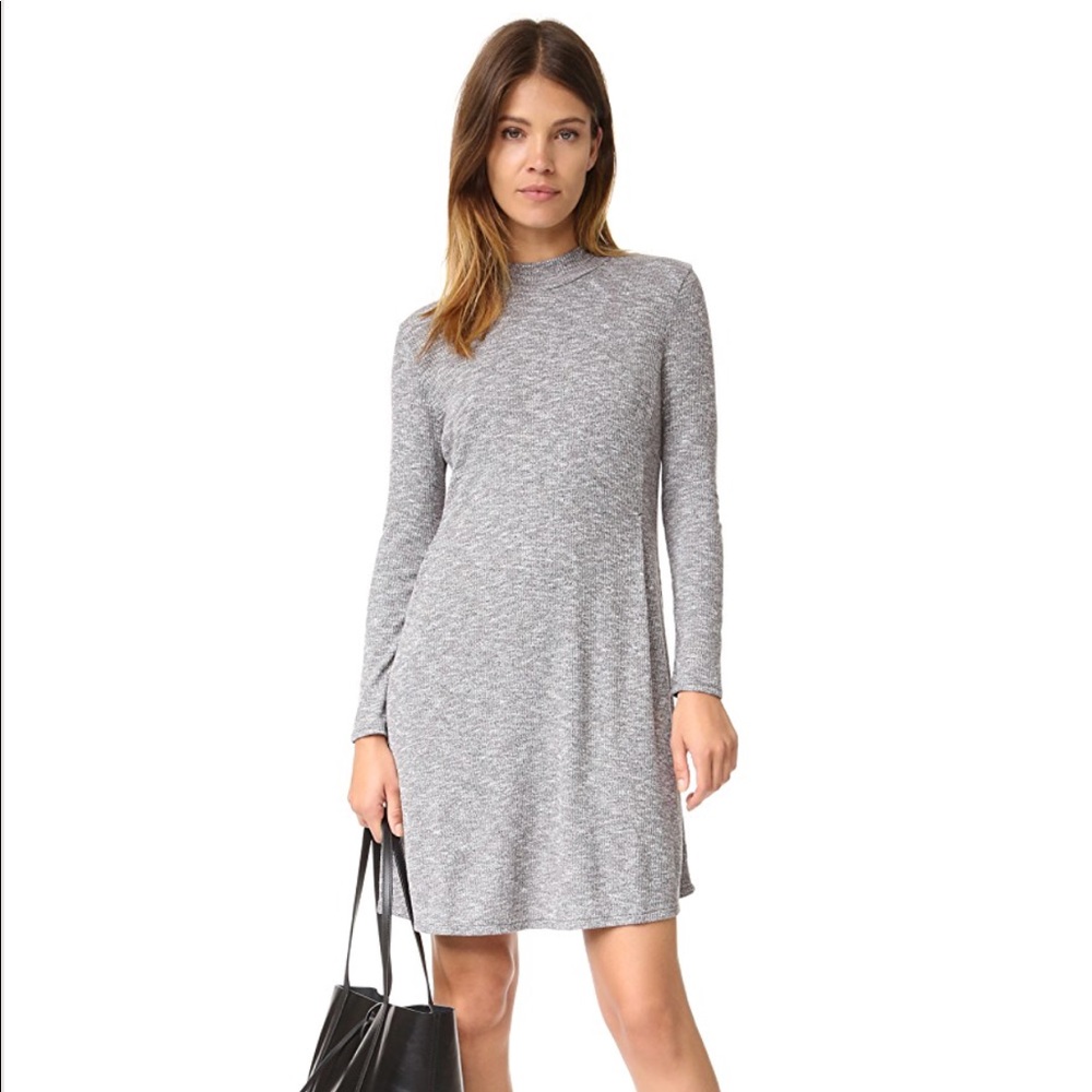 NWOT Madewell Zoey Knit Mock Neck Marled Dress